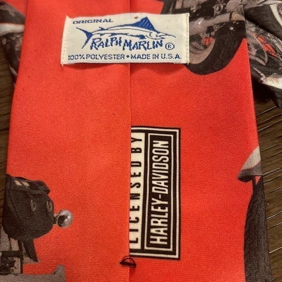 Mens Harley Davidson by Ralph Marlin softail polyester tie - Picture 2 of 3